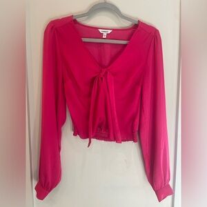 Women's Pink Long Sleeve Top